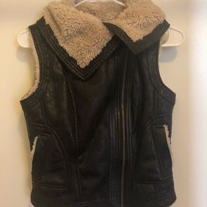 SYNTH LEATHER AVIATOR VEST